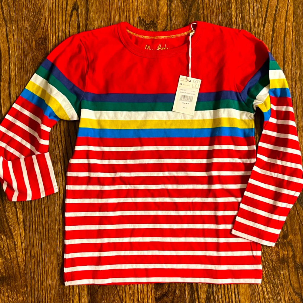 Mini Boden NWT long sleeve t shirt size 6-7
